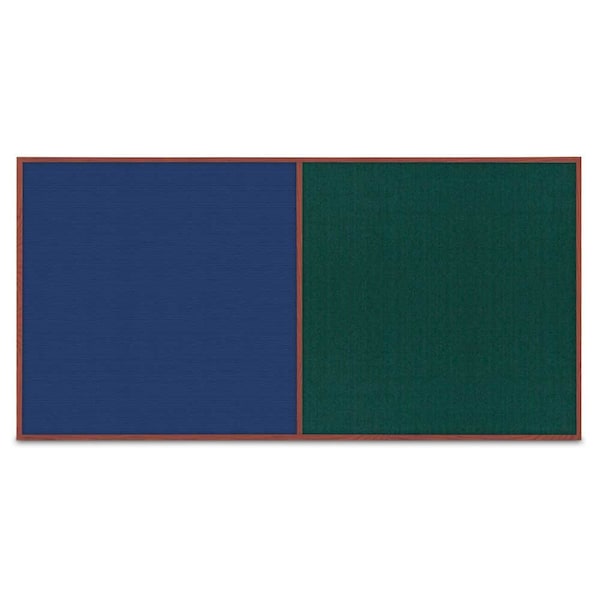 United Visual Products Enclosed Corkboard, 1 Door, 72"x48", 4" Fra UV3412-SATIN-RUBBER - main